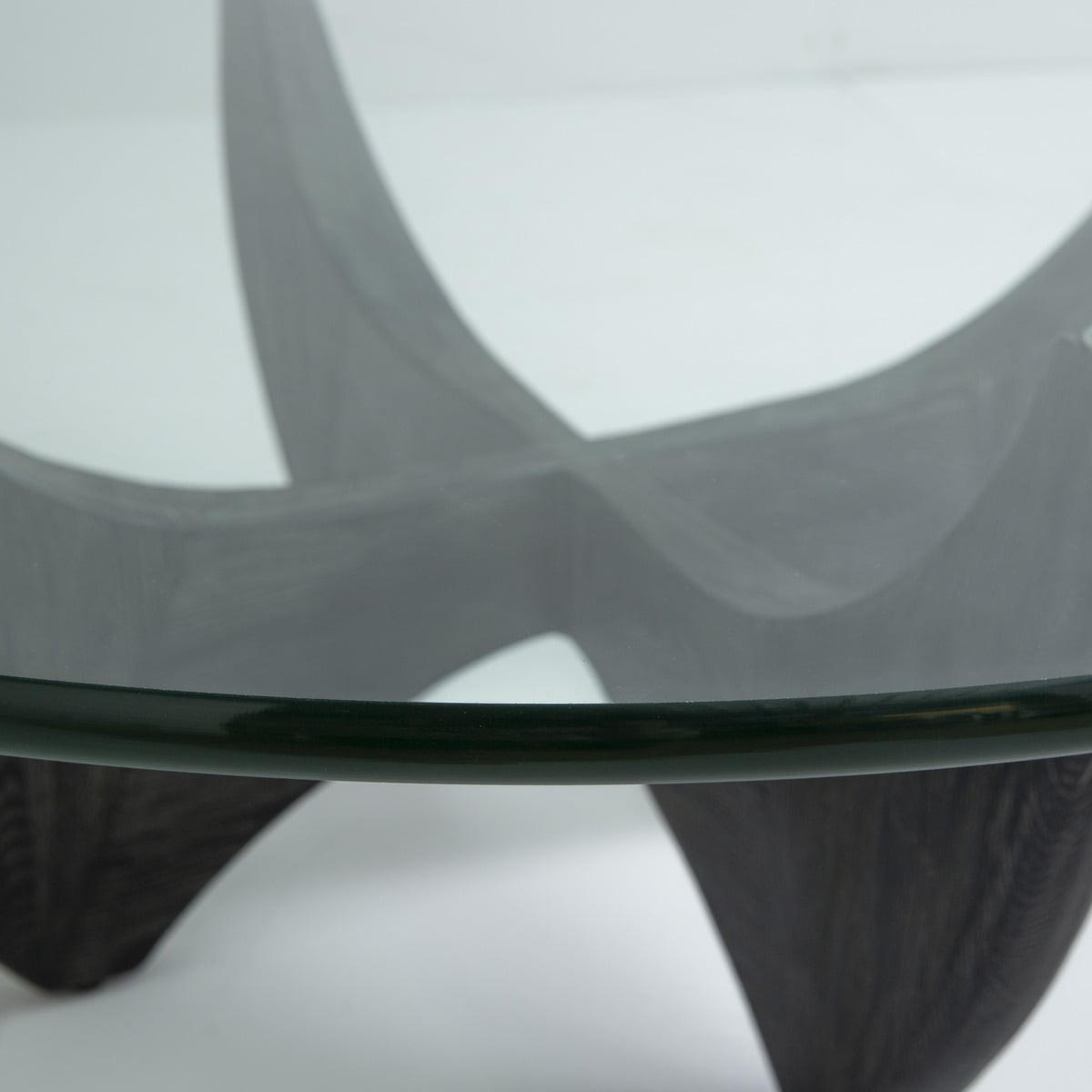 RUNDER Couchtisch aus massivem Eichenholz Ø100 cm – HARPER - Schwarz, Holz (110/100/35cm) - Signature