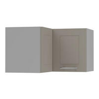 ECKHÄNGESCHRANK Kvantum W12/60/36 Beige Matt / Grau Matt 60 / 60 / 36cm - Beige/Grau, Holz/Holzwerkstoff (60/36/60cm) - Feldmann-Wohnen