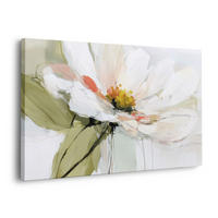 LEINWANDBILD 70x50 cm Blumen salbei-grün Bild Wohnzimmer - Beige, Textil (70/50cm) - artissimo