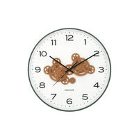 WANDUHR Open Gear Grün 40/5.66/40 cm - Grün, Kunststoff (5.66/40/40cm) - Karlsson