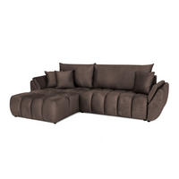 ECKSOFA Collin Mit Schlaffunktion - Braun, Holzwerkstoff/Textil (280/185cm) - Fun Möbel