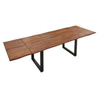 ESSTISCH NORINA - Schwarz/Braun, Holz/Metall (90/160/77cm) - SAM