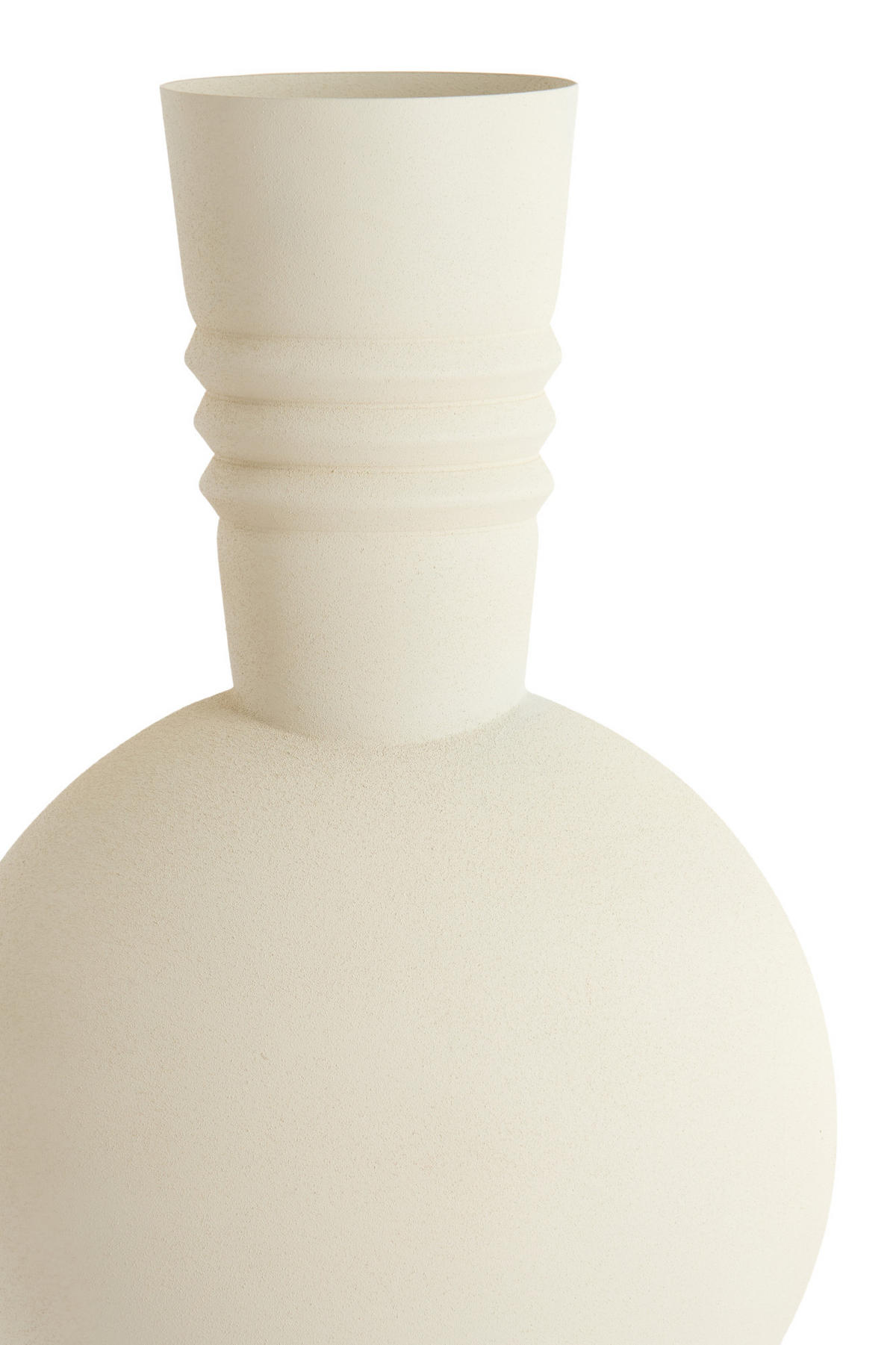 VASE Kavansi Weiß 14/14/40 cm - Weiß, Metall (40cm) - Light & Living