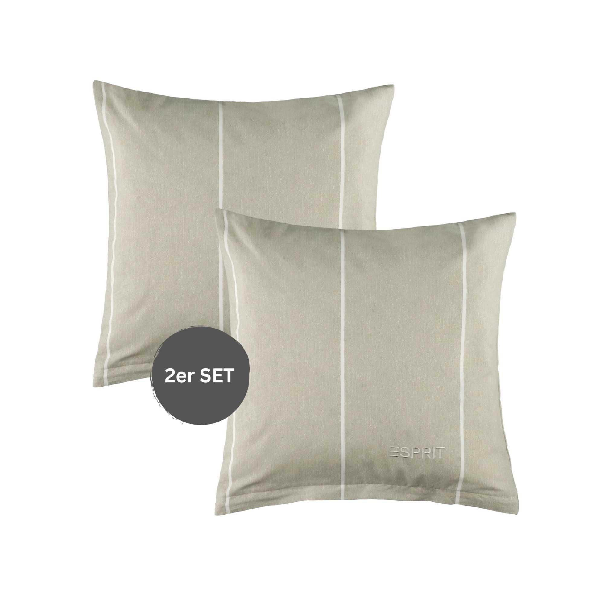 RENFORCÉ KISSENBEZÜGE HARPLINES - Grau, Textil (40/40cm) - Esprit
