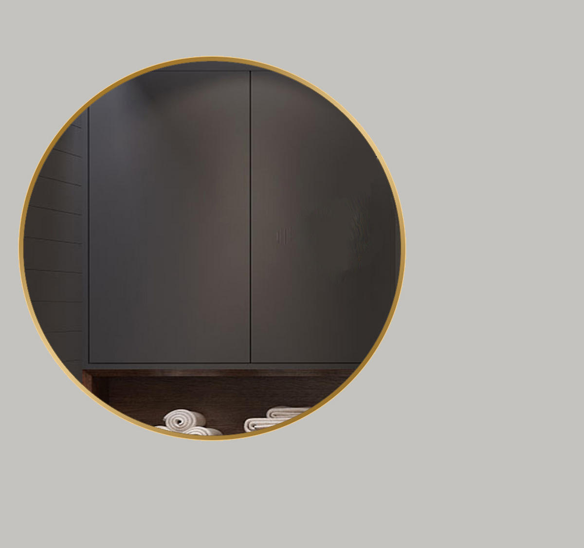 BADEZIMMERSPIEGEL– 60 x 60 cm, goldfarben,Ohne LED-Leuchten - Goldfarben, Glas (60/2.8/60cm) - LIBRATON