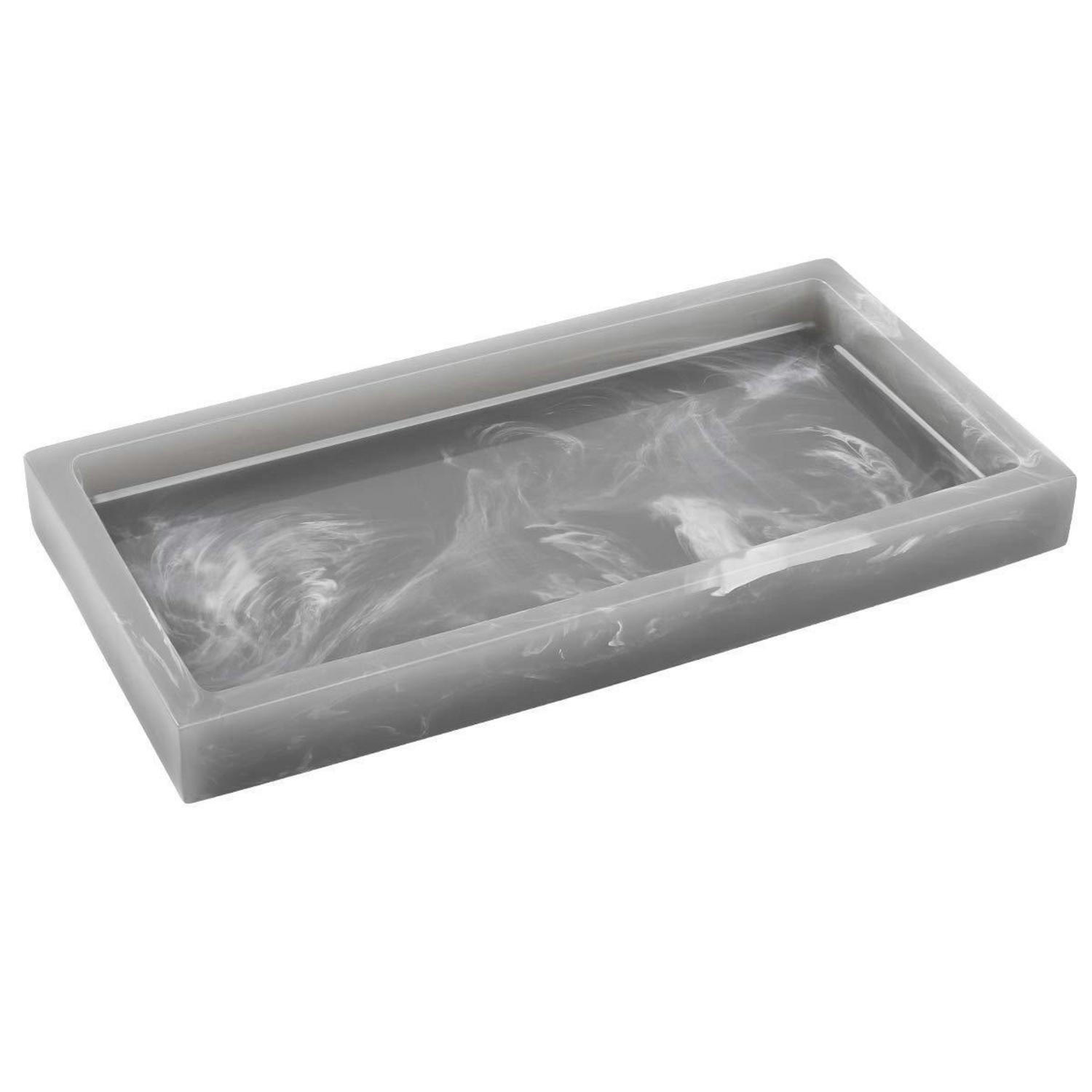 BADEZIMMERTABLETT Harz Tinte Grau 20 x 10 cm - Grau, Kunststoff (10/1.9/20cm)