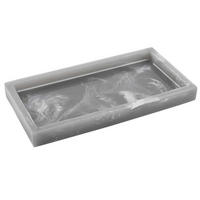 BADEZIMMERTABLETT Harz Tinte Grau 20 x 10 cm - Grau, Kunststoff (10/1.9/20cm)