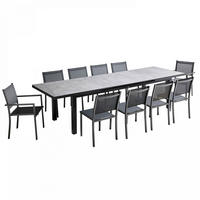 GARTENSET 11-tlg., Grau - Grau, Metall - Oviala