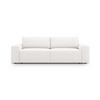 SOFA ausklappbar mit Bettkasten Jodie aus Boucle weiß 3 Sitzplätze - Weiß, Textil (107/86/247cm) - Micadoni