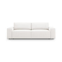 SOFA ausklappbar mit Bettkasten Jodie aus Boucle weiß 3 Sitzplätze - Weiß, Textil (107/86/247cm) - Micadoni