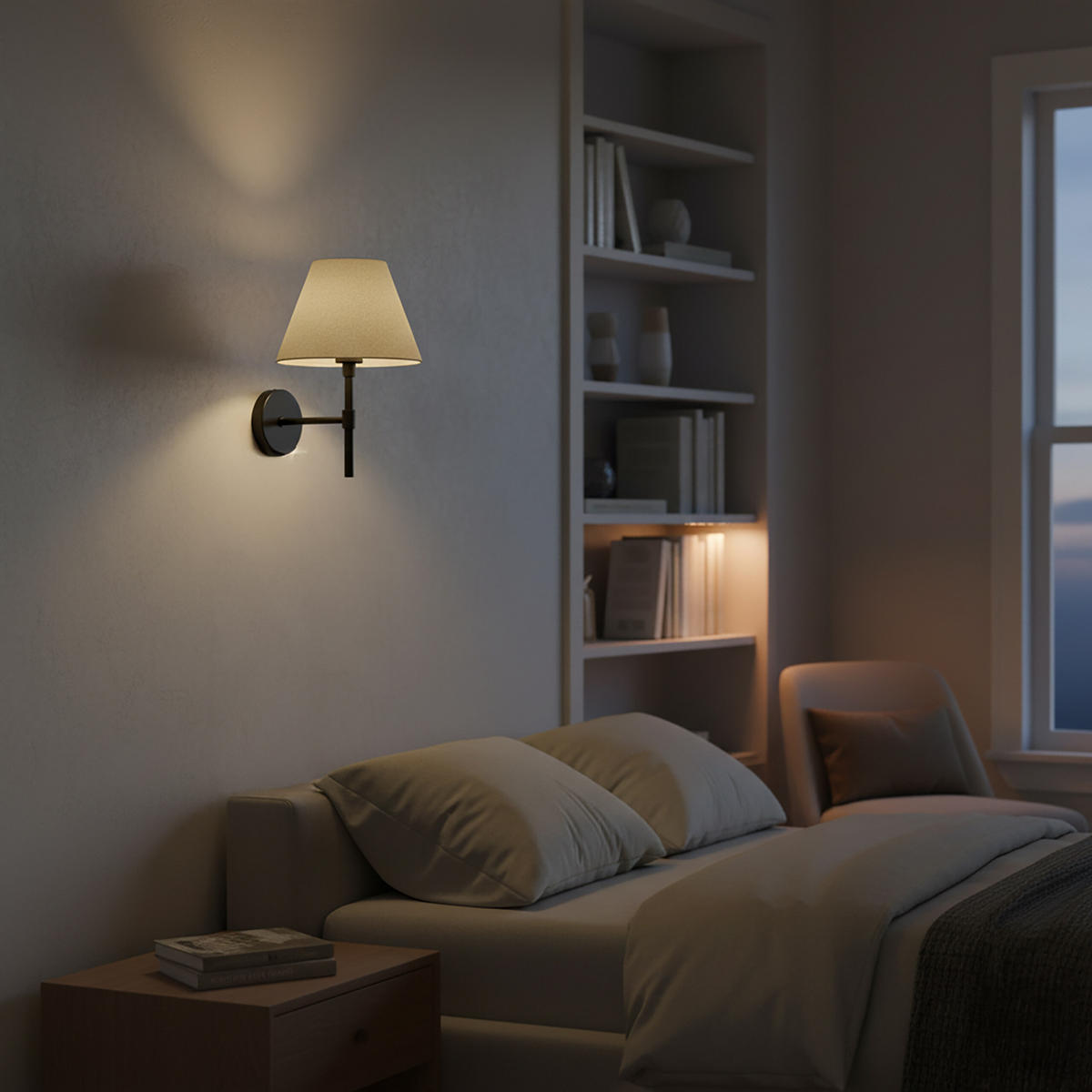 WANDLAMPE - Multicolor, Textil/Metall (27/32.5/27cm) - Relaxdays