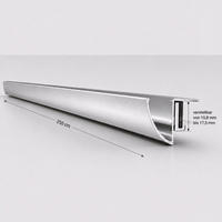 ALUMINIUM-REGENRINNE für Glasvordach 250 cm Silber - Silberfarben, Metall (5/5/250cm) -  Glaswerk Westfalen