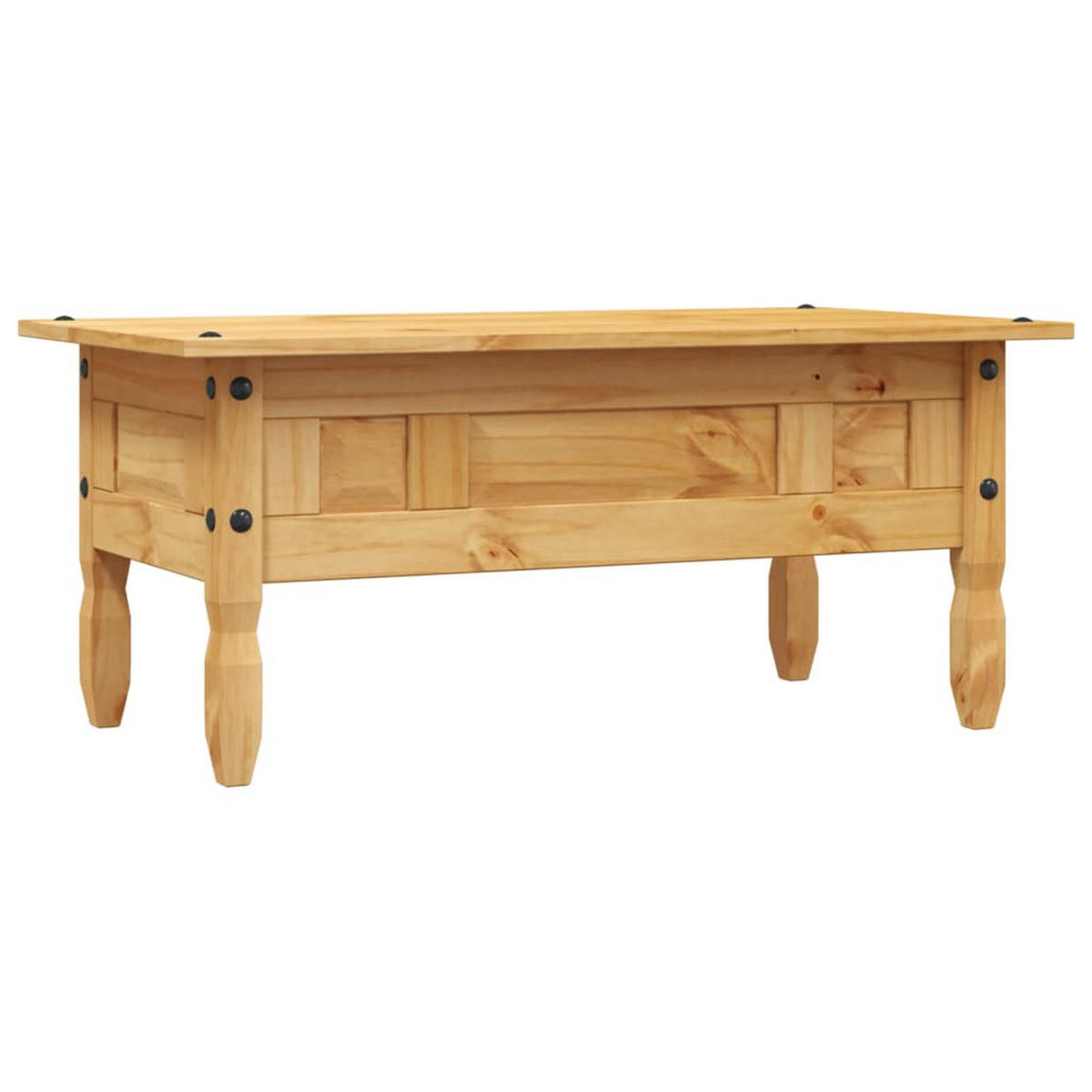COUCHTISCH Mexikanischer Stil 100/55/44 cm aus Kiefernholz Braun mit 1 Schublade - Braun, Holz (55/100/44cm) - vidaXL