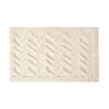 BADEMATTE 50/80 cm Chevron, Hochflor - Weiß, Textil (50/80cm) - Homescapes