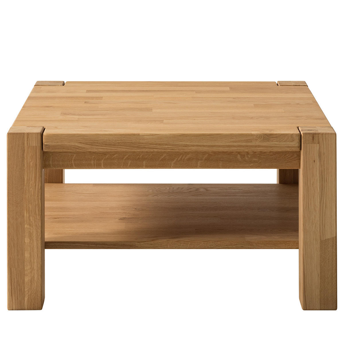 COUCHTISCH - Massivholz - Eichefarben/Braun, Eichenholz/Holz (70/70/38cm) - home24