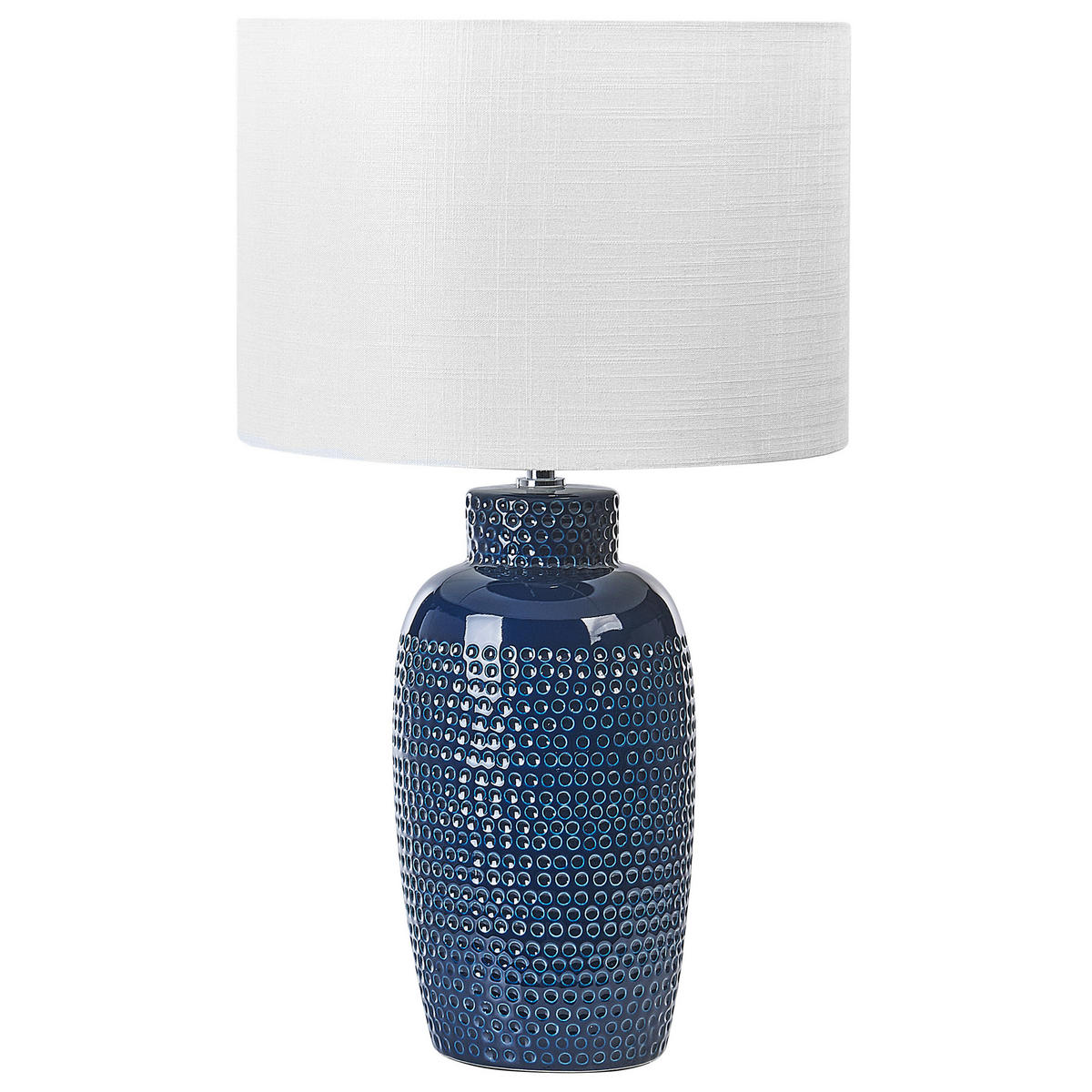 TISCHLAMPE Perlis 32/32/53 cm - Blau, Keramik (32/40/53cm) - Beliani