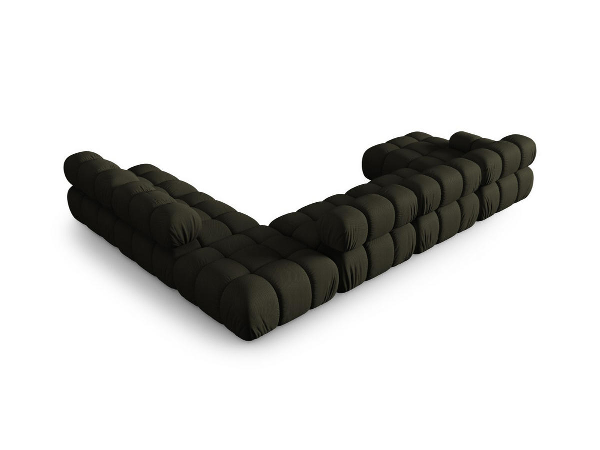 PANORAMASOFA modular rechts Bellis aus 3D-Stoff Amazonasgrün 7 Sitzplätze - Waldgrün, Textil (282/70/376cm) - Micadoni