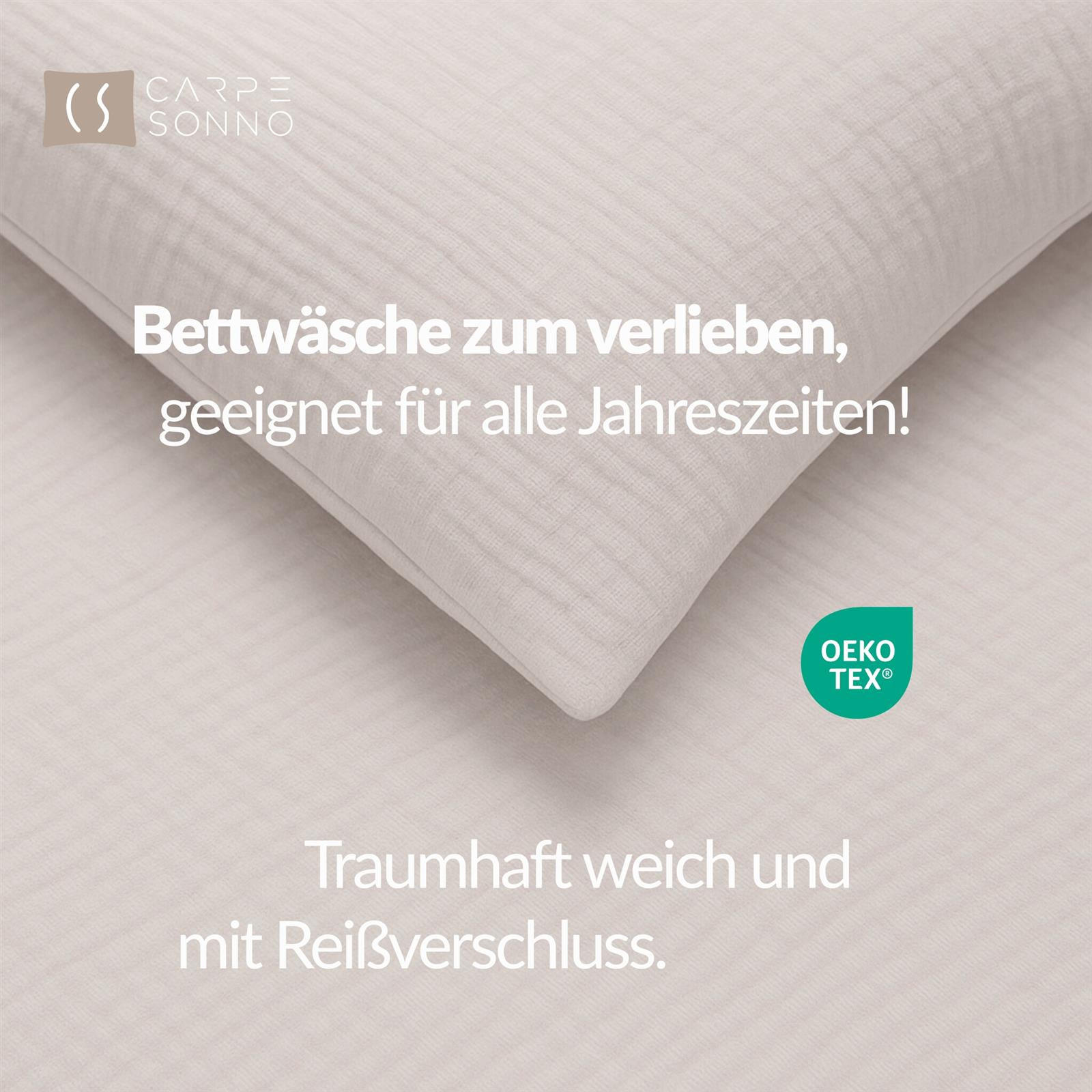 MUSSELIN-BETTWÄSCHE 135x200 Uni - Bettbezug Bügelfrei aus 100% Baumwolle - Uni Zart Rosa - Rosa, Textil (135/200cm) - Carpe Sonno