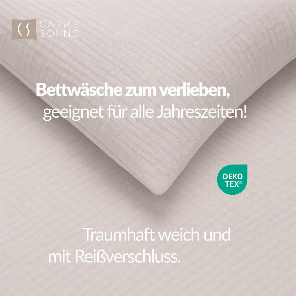 MUSSELIN-BETTWÄSCHE 135x200 Uni - Bettbezug Bügelfrei aus 100% Baumwolle - Uni Zart Rosa - Rosa, Textil (135/200cm) - Carpe Sonno