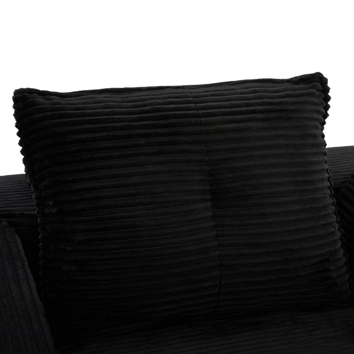 SCHLAFSOFA DE-33602 mit Federkern und Getränkehalter Schwarz - Schwarz, Textil (122/80/98cm) - ComfortXL