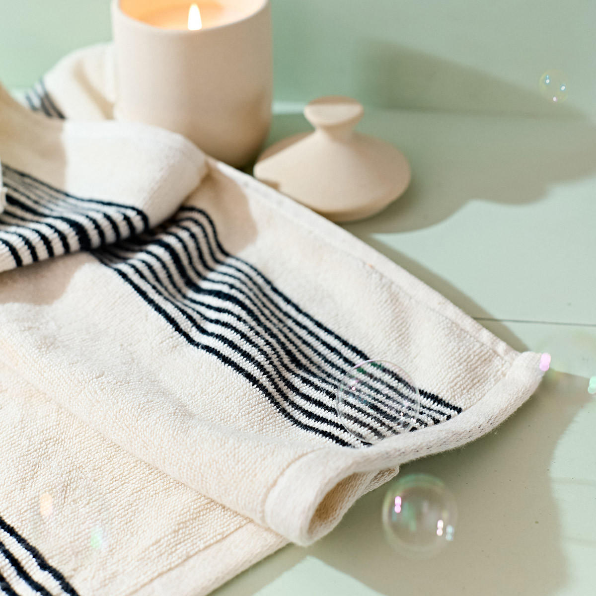 BADETUCH Rander weiß 50/90 cm - Weiß, Textil (50/90cm) - Homla