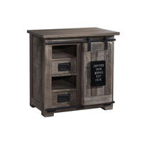 KOMMODE Mango 70x45x70 grau lackiert RAILWAY #223 - Grau, Holz (70/70/45cm) - Massivmoebel24
