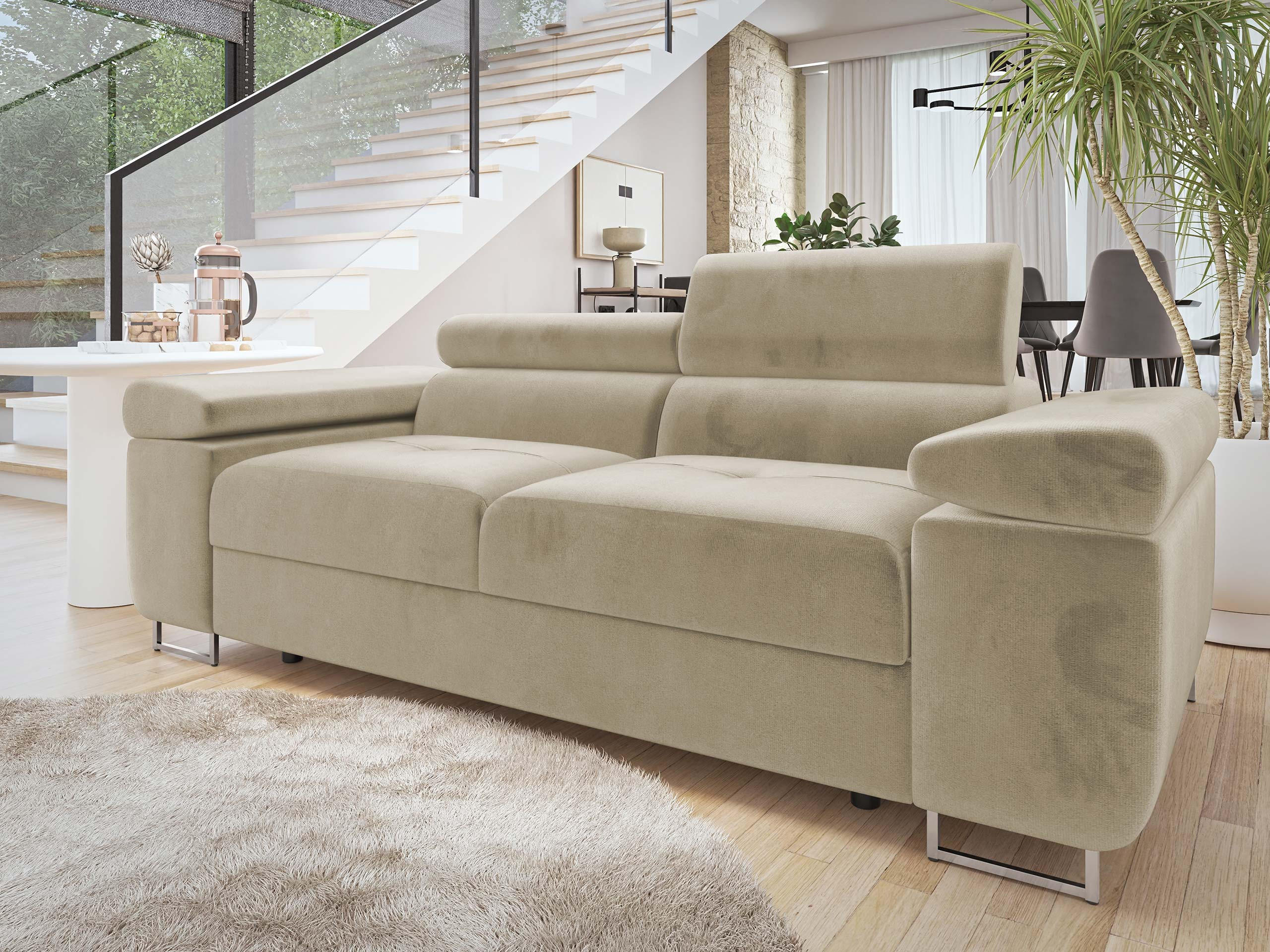 SOFA Torezio 2 - Beige, Holz/Textil (198/90/102cm) - MIRJAN24