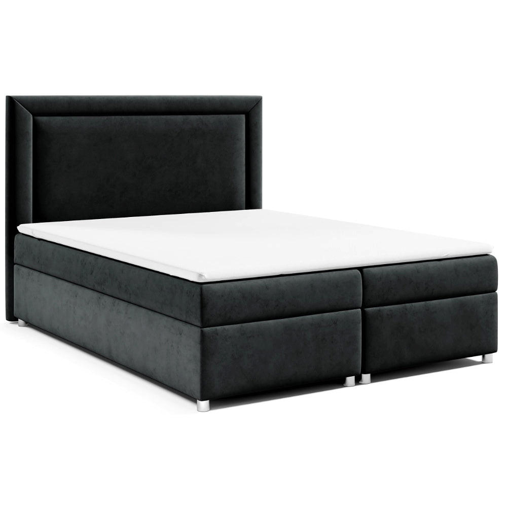 BOXBETT mit Bettkasten Trinity K-3 Bonellfederkern - Schwarz, Holz/Holzwerkstoff (180/200cm) - Best For Home