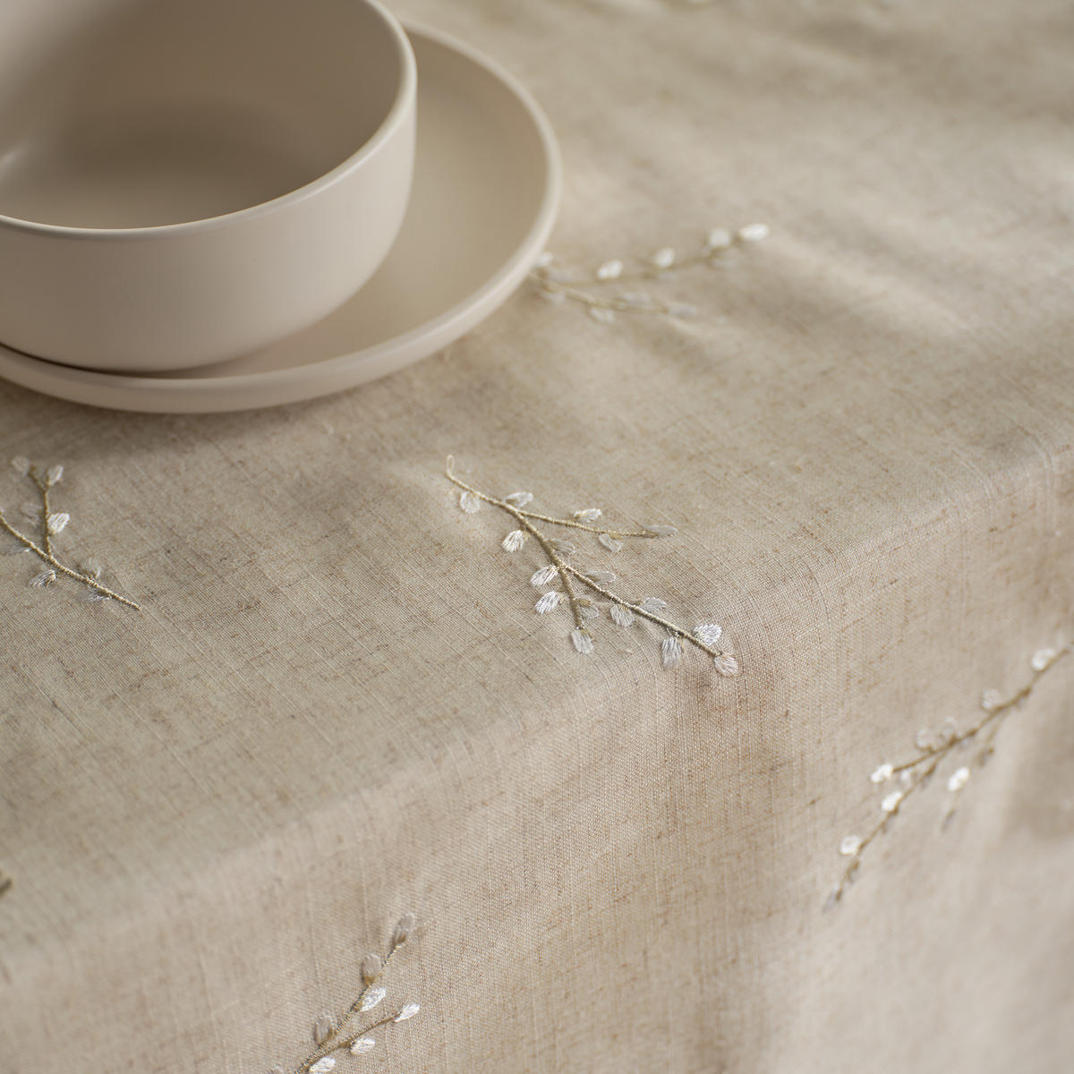 TISCHDECKE Bazinka - Beige, Textil (180/130/1cm) - home&you