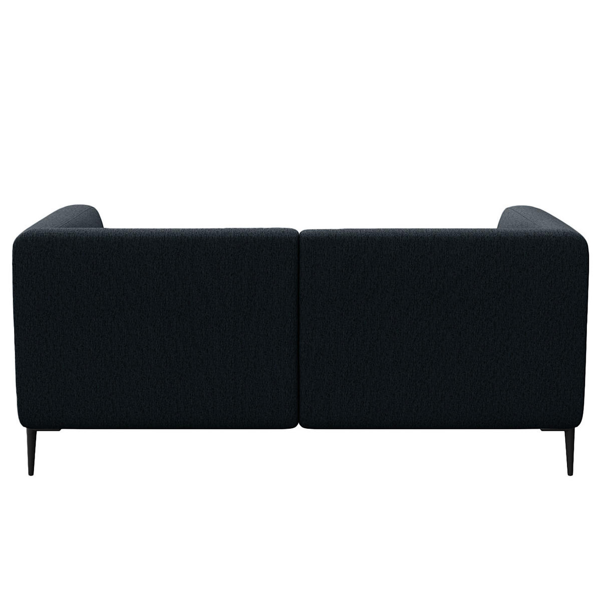 2,5-SITZER SOFA - Schwarz/Grau, Textil/Metall (175/74/88cm) - home24