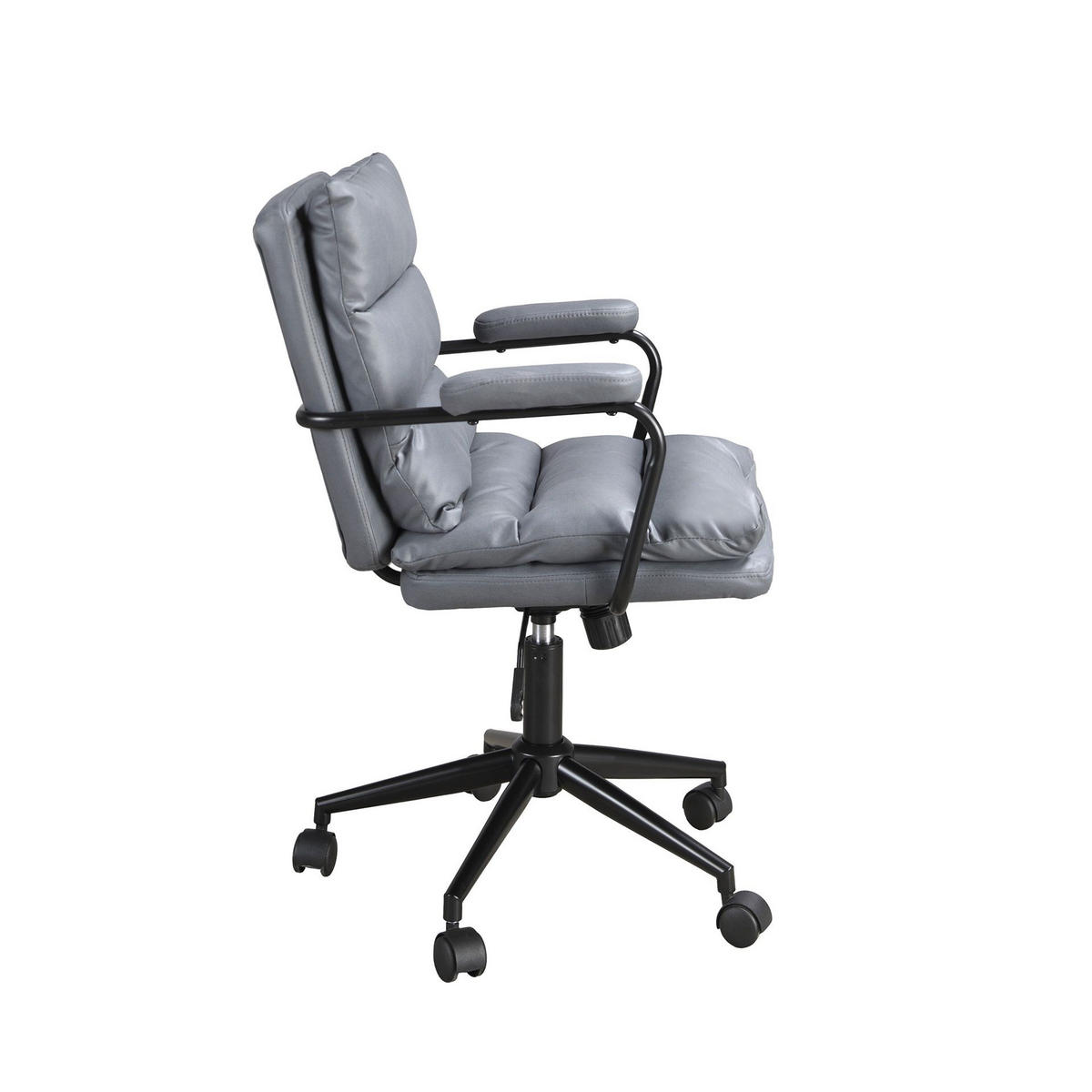 CHEFSESSEL Büro-Drehstuhl grau Stoff 59/63/90 cm - Grau, Textil/Metall (59/90/63cm) - ANGEL CERDA