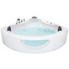 WHIRLPOOL-BADEWANNE mit LED 138x190x61 cm weiß Tocoa - Weiß, Kunststoff (138/61/190cm) - Beliani