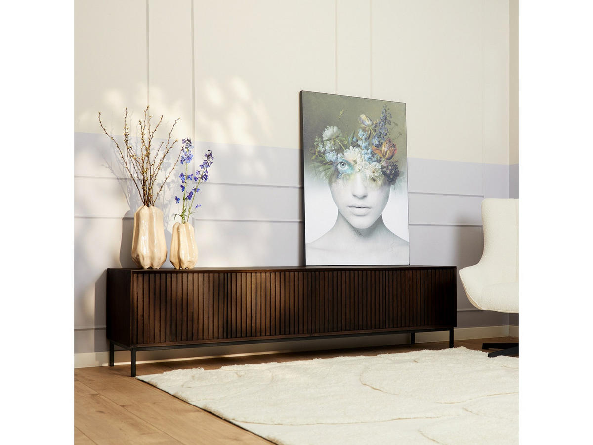 LOWBOARD Dimora Mangoholz 210 cm / 45 cm Braun - Braun, Holz (210/55/45cm) - Villa Möbel