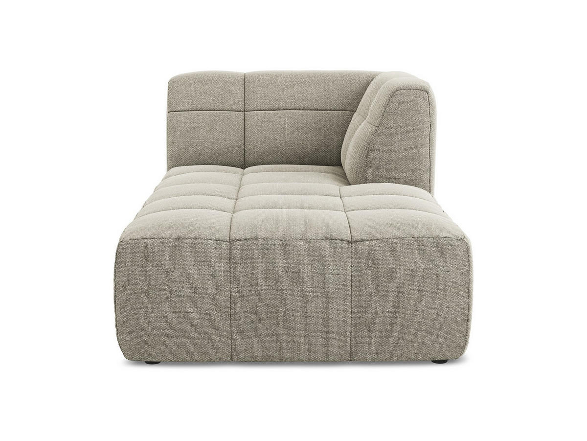 SOFAELEMENT Rechts Bouclé Stoff Grau - Taupe/Schwarz, Holzwerkstoff/Kunststoff (101/77/175cm) - Makamii