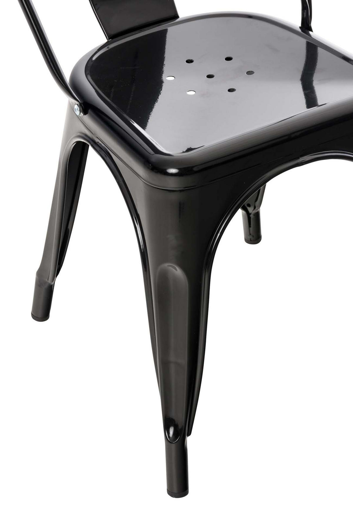 STUHL Metall schwarz - Schwarz, Metall (44/89/48cm) - CLP