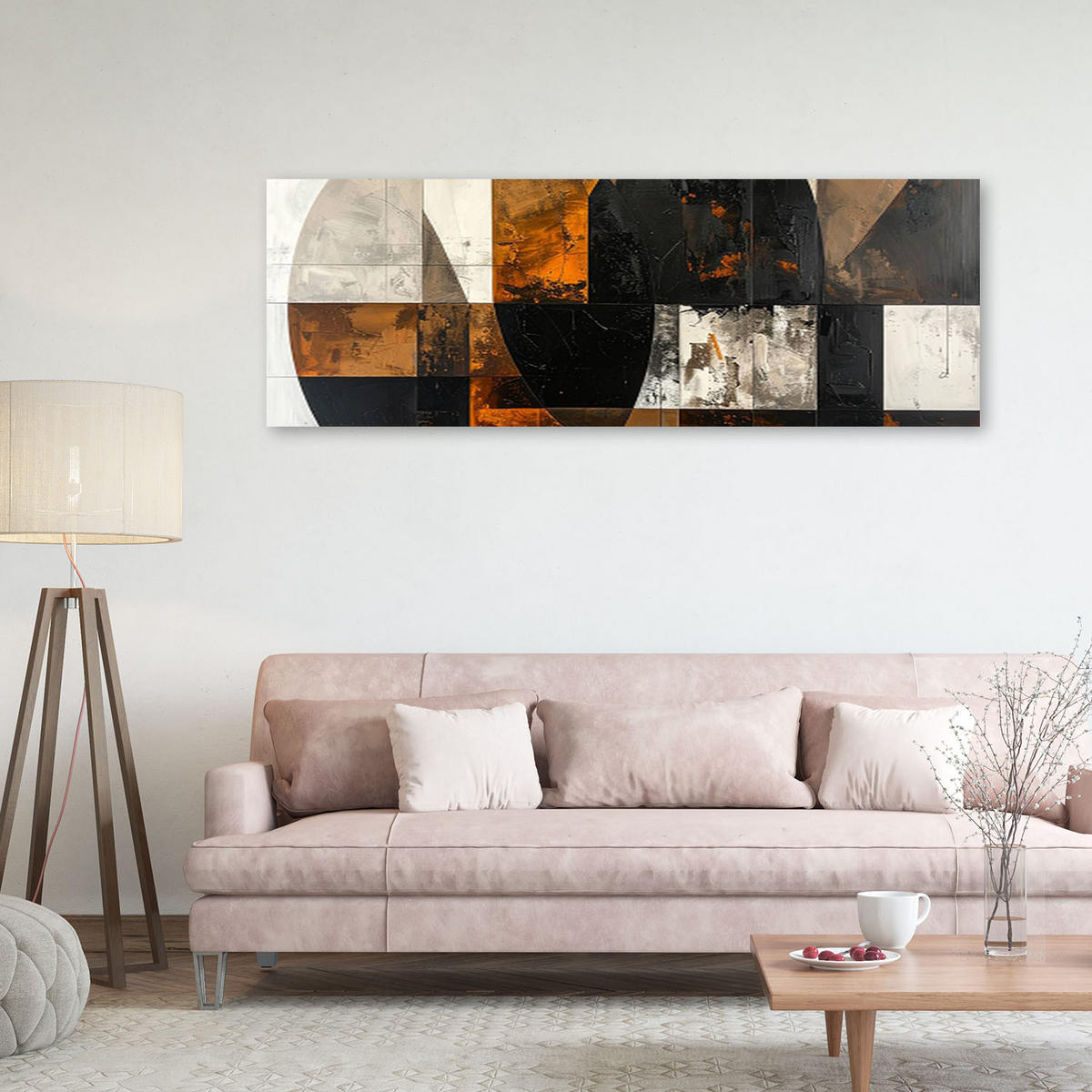 LEINWANDBILD 3D und geometrisch 150x50cm - Braun, Textil (150/50cm) - Feeby