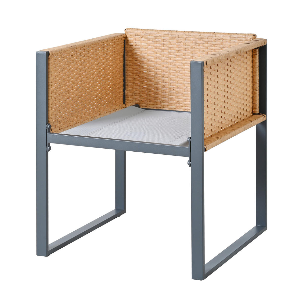 GARTEN-ESSGRUPPE 170/80/75 cm schwarz/braun aus PE-Rattan mit 6 Stühlen - Schwarz, Kunststoff - OKWISH