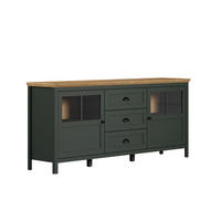 SIDEBOARD Stanton Grün - Grün, Holzwerkstoff (185/185/86cm) - Trendteam