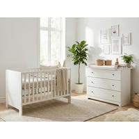 BABYZIMMER SET Thilo 2-tlg. Wickelkommode Babybett - Schwarz/Weiß, Holzwerkstoff/Metall (1/1/1cm) - arthur berndt