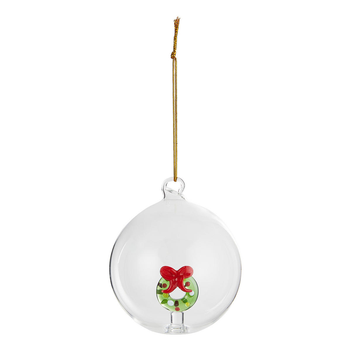 CHRISTBAUMKUGEL Hang On Kranz - Transparent, Glas (8/8/9cm) - Butlers