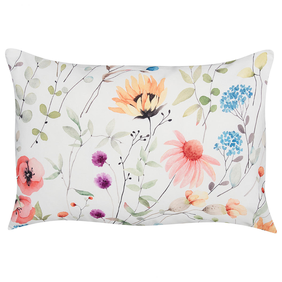 OUTDOOR-KISSEN 2er-Set Blumenmuster mehrfarbig 40/60 cm Monesi - Multicolor, Textil (40/60cm) - Beliani
