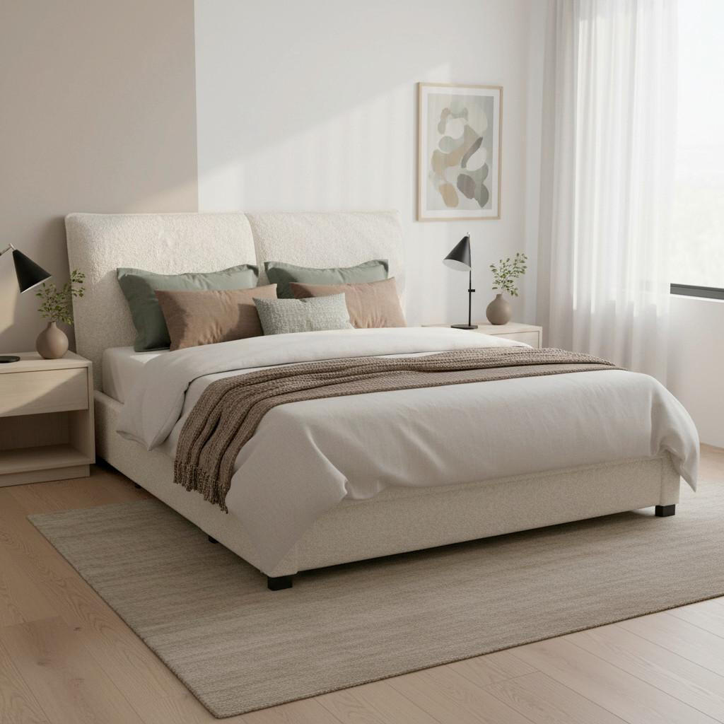 Bessagi Home Polsterbett Weiß