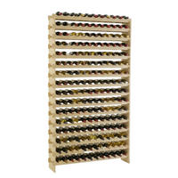 WEINREGAL NAVARRA aus Holz 219x123x28cm 192 Flaschen auf 16 Ebenen Natur unbehandelt - Naturfarben, Holz (123/219/28cm) - PROREGAL
