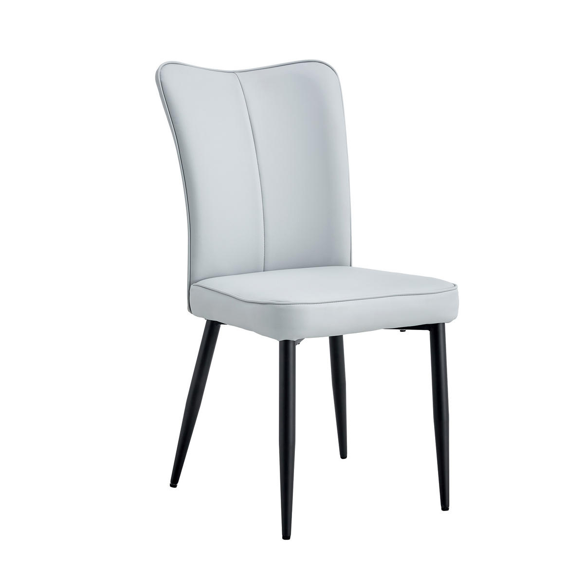 ESSGRUPPE DE-39406 3-teilig, mit 2 PU-Stühlen Hellgrau - Hellgrau, Holzwerkstoff (60/72/60cm) - ComfortXL