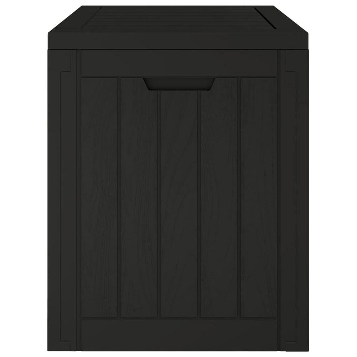 GARTENBOX Schwarz 55,5/43/53 Cm Polypropylen - Schwarz, Kunststoff (55.5/53/43cm) - vidaXL