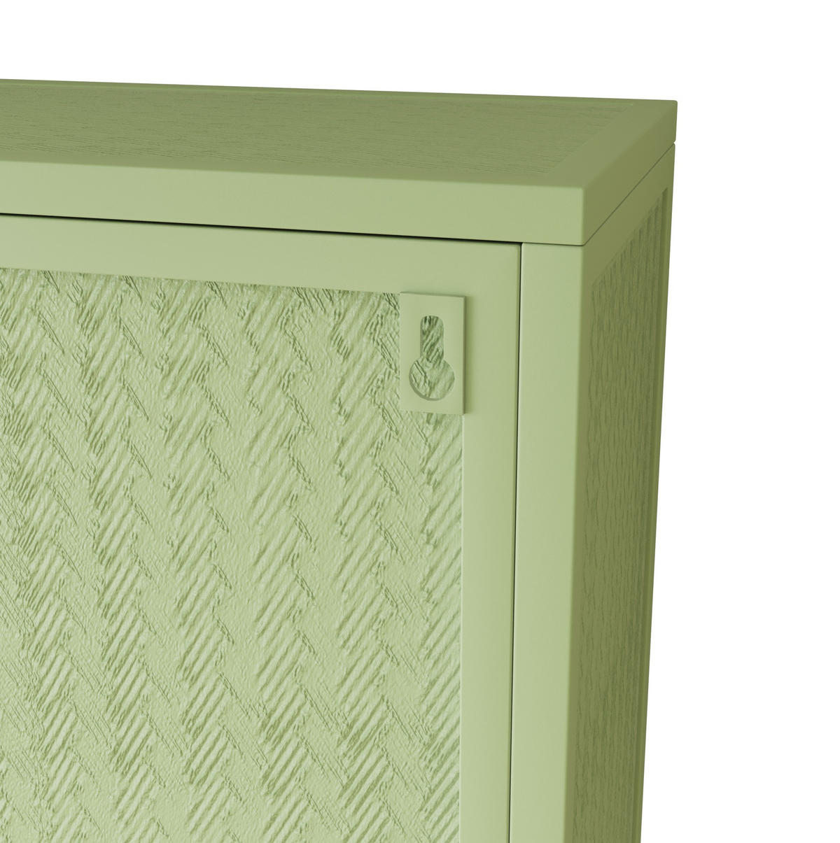 KÜCHENOBERSCHRANK 70 cm mit 2 Glastüren, 3 Ablagen und abnehmbarem Einlegeboden aus Glas und Metall, Grün - Grün, Glas (70/60/23cm) - Redom