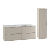 KOUPELNOVÝ NÁBYTEK 120cm Ellie 2er-Set Kašmír - kašmírová, kompozitní dřevo (120/50/45.8cm) - Petits-meubles