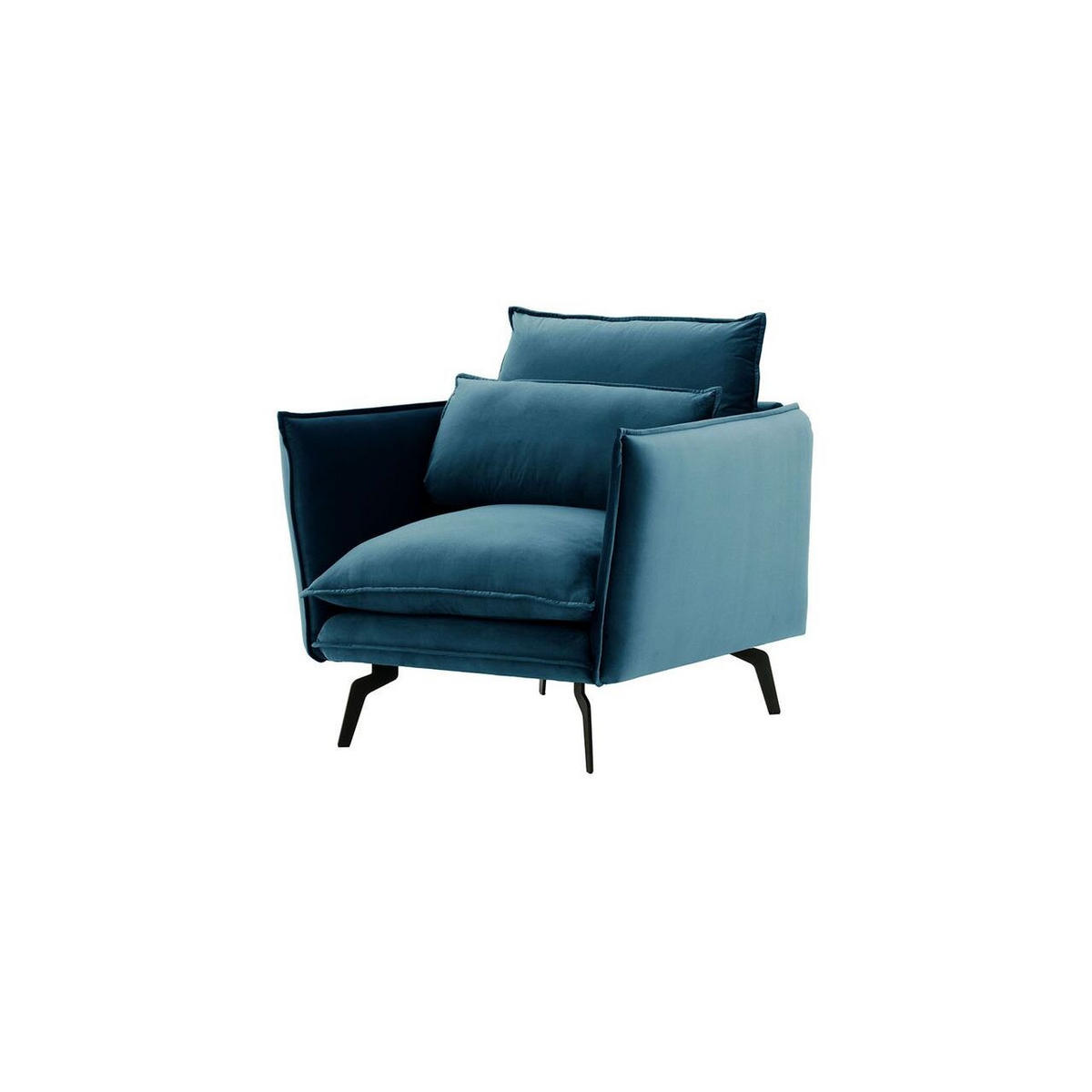 SESSEL Layla-Velluto 11 - Dunkelblau, Holz/Textil (105/95/98cm)