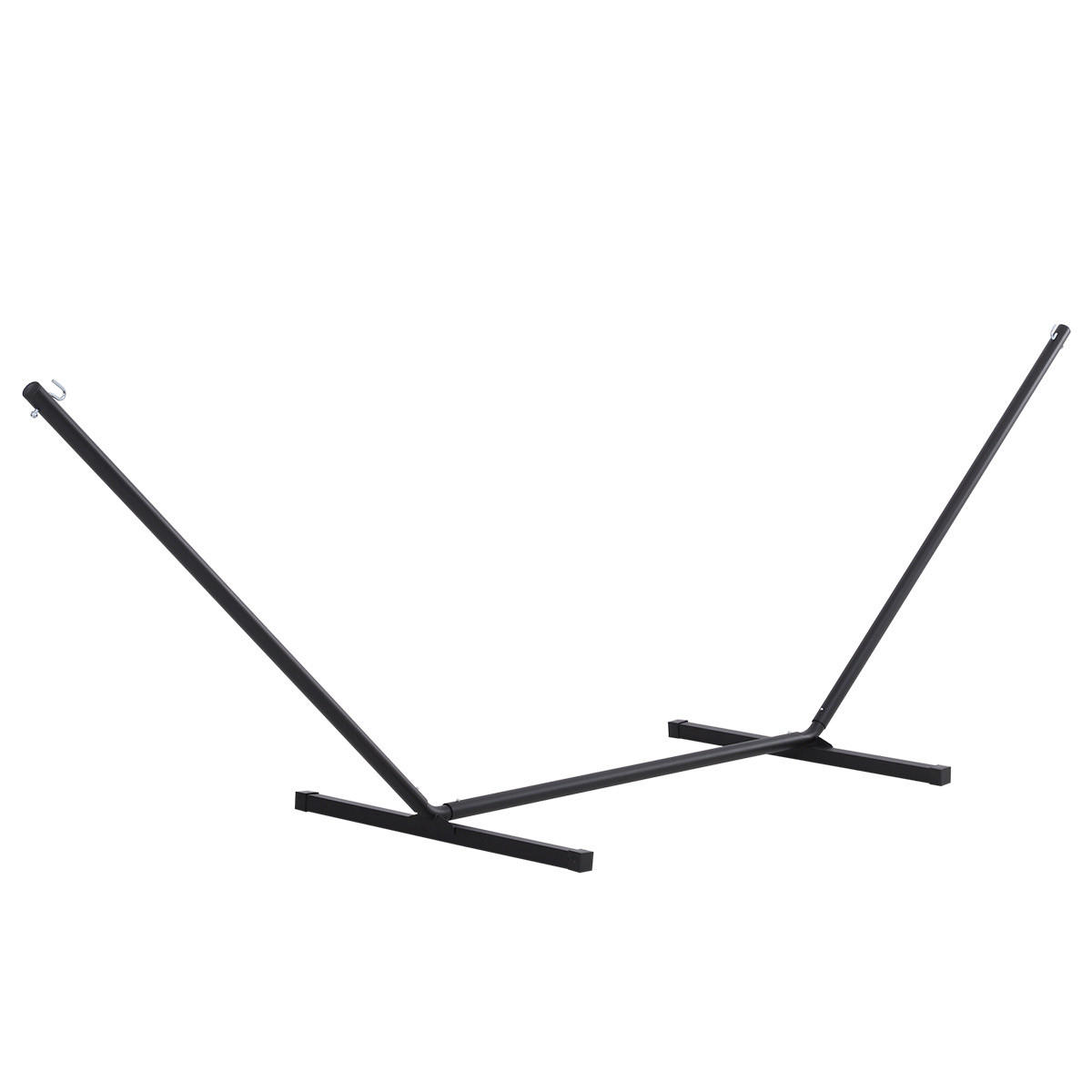 HÄNGEMATTENGESTELL DE-07055 für Hängematten bis 360 cm, wetterfest, bis 120 kg - Schwarz, Metall (92/360/112cm) - ComfortXL