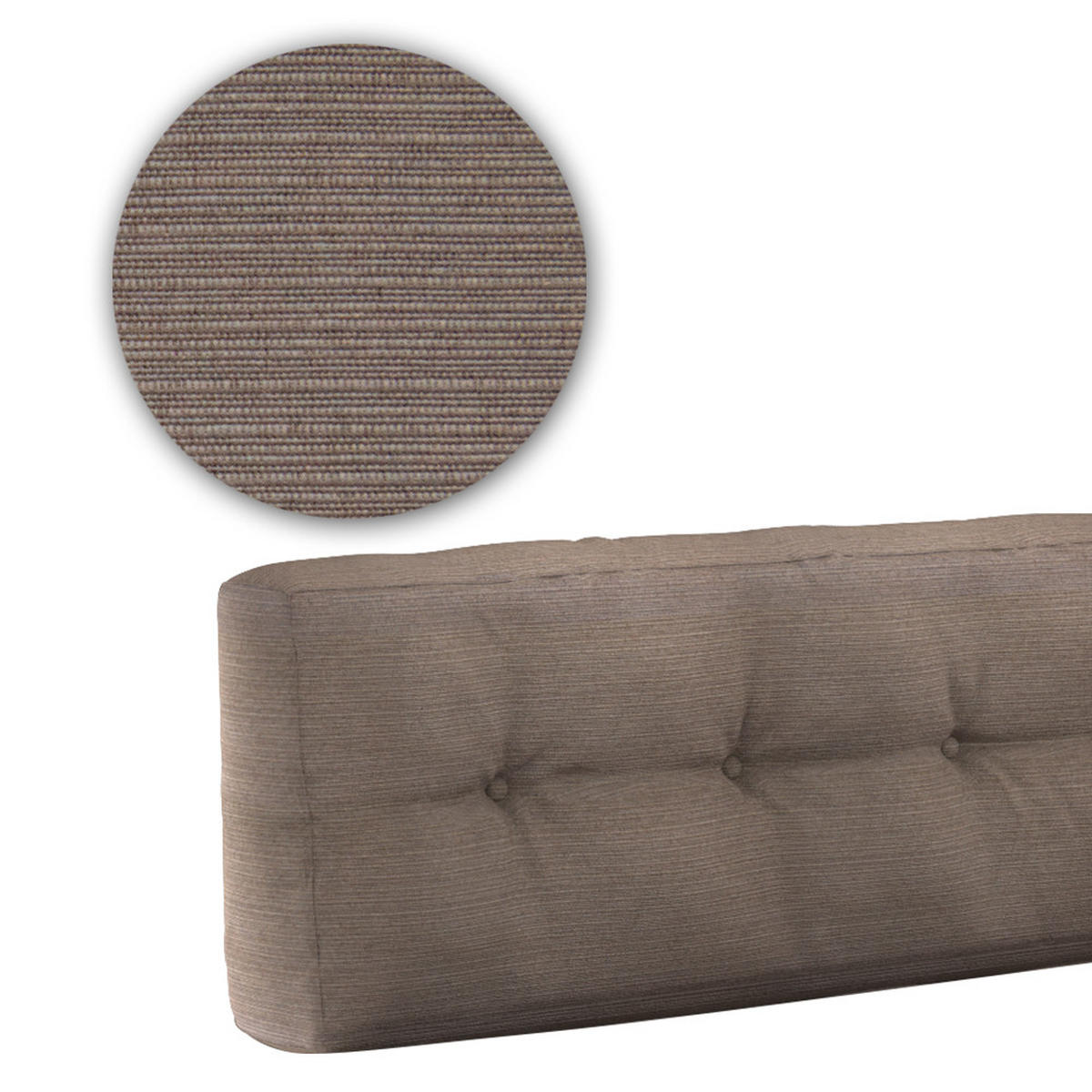 PALETTENKISSEN Taupe 120 x 40 cm - Taupe, Textil (120/40/20cm) - Vicco
